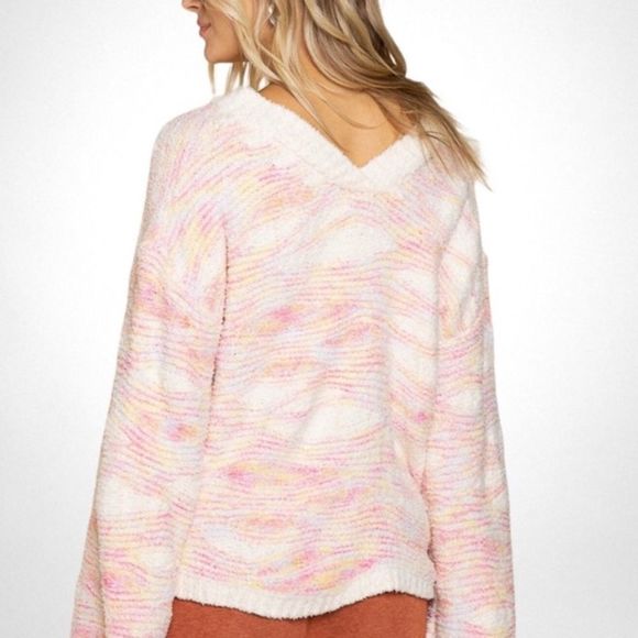 POL CREAM MARBLED V-NECK SWEATER - Picture 4 of 7